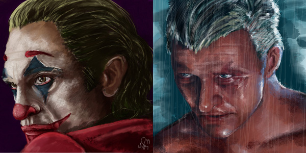 Digital Painting Joker and android Blues